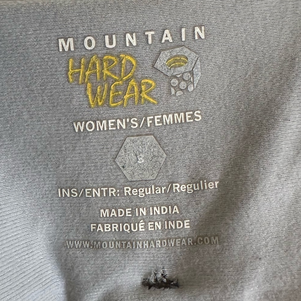 Mountain Hardware Grey Cinched Bottom Full Length Hiking Athletic Pants size 8 - Picture 6 of 9